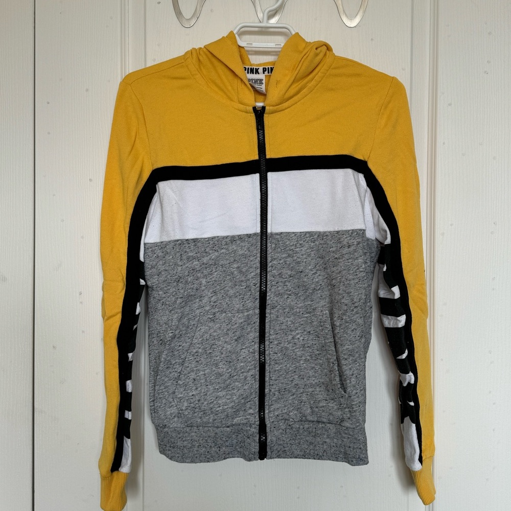 PINK zip up sweater